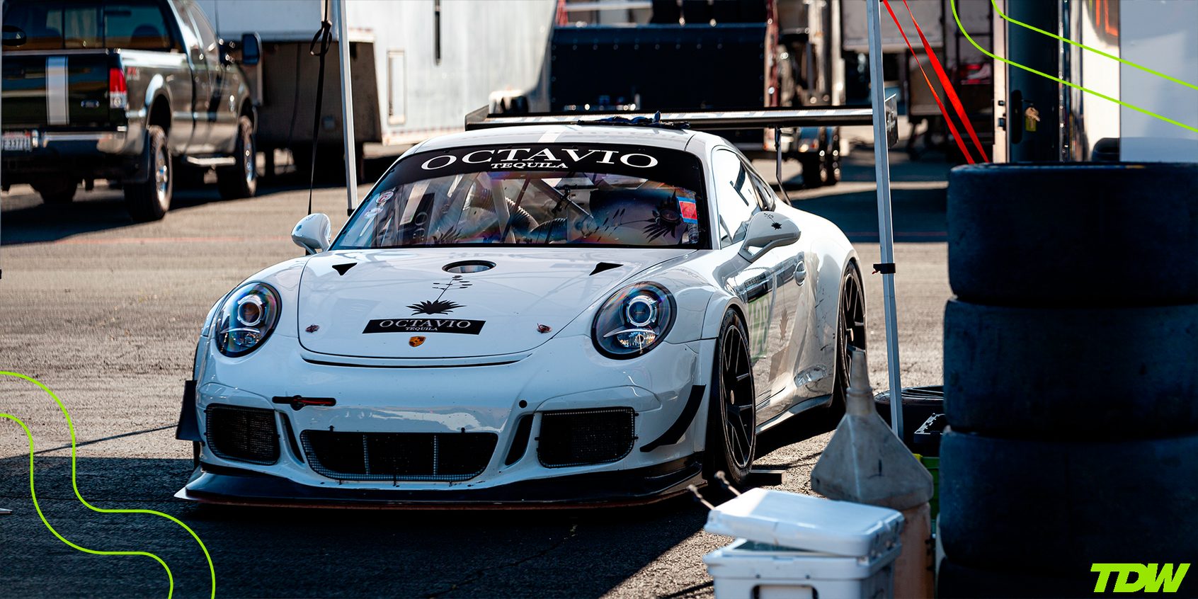 Porsche 911 GT3 Cup car in the paddock